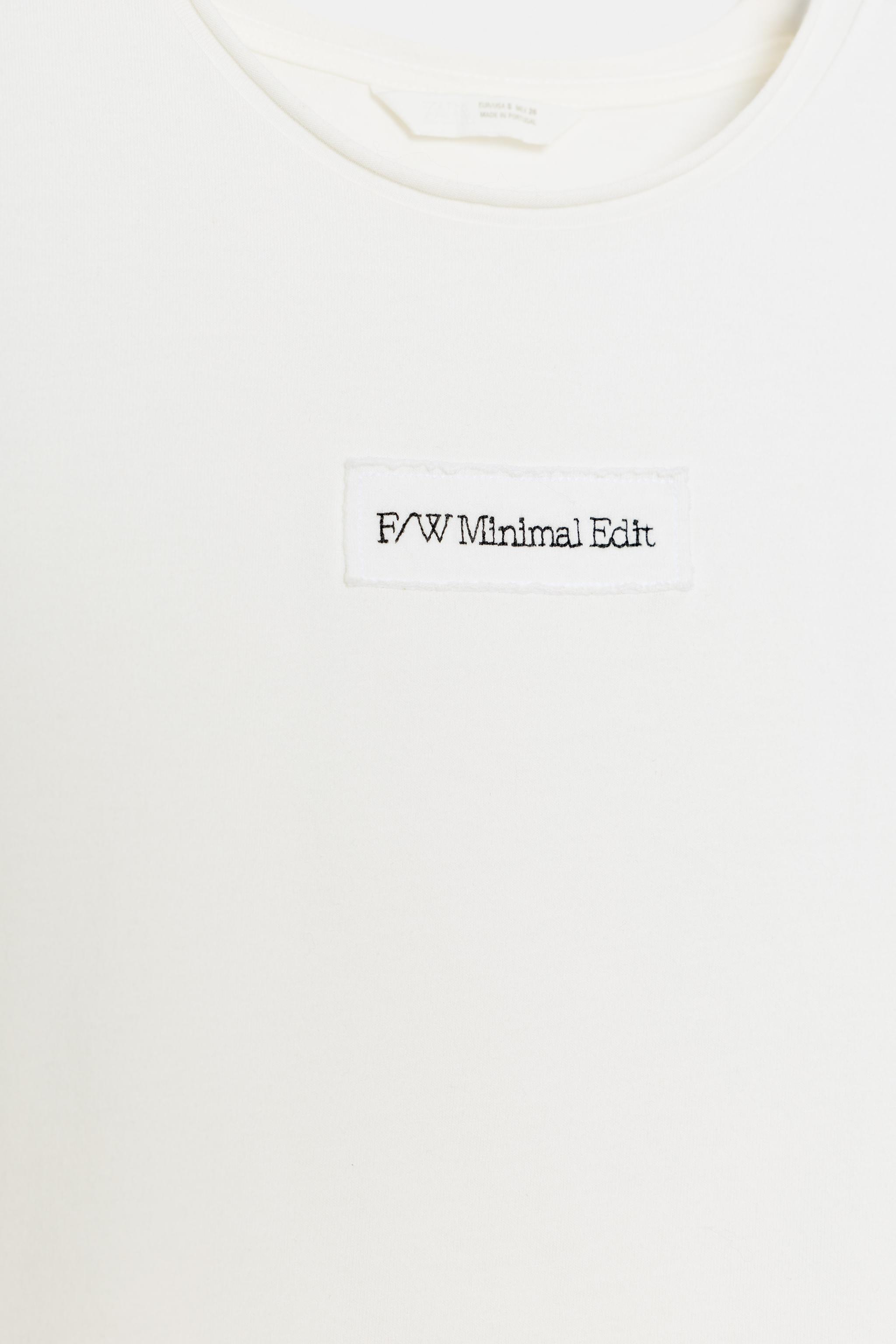 EMBROIDERED TEXT T-SHIRT